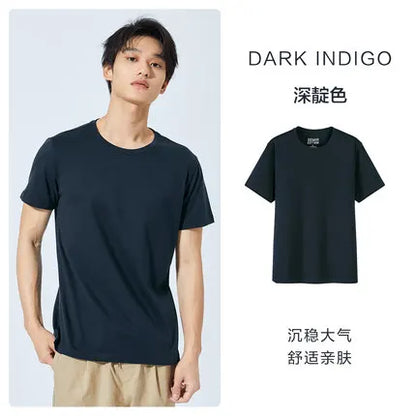 Men's everyday short-sleeve cotton T-shirt, colour range overview