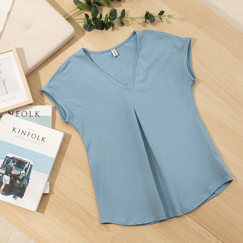 Kessoro Women's Oversized Casual Cotton T-Shirt — view 10