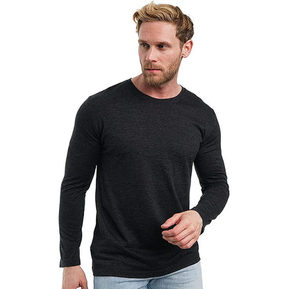Kessoro Men's Long-Sleeve Wool T-Shirt — view 6