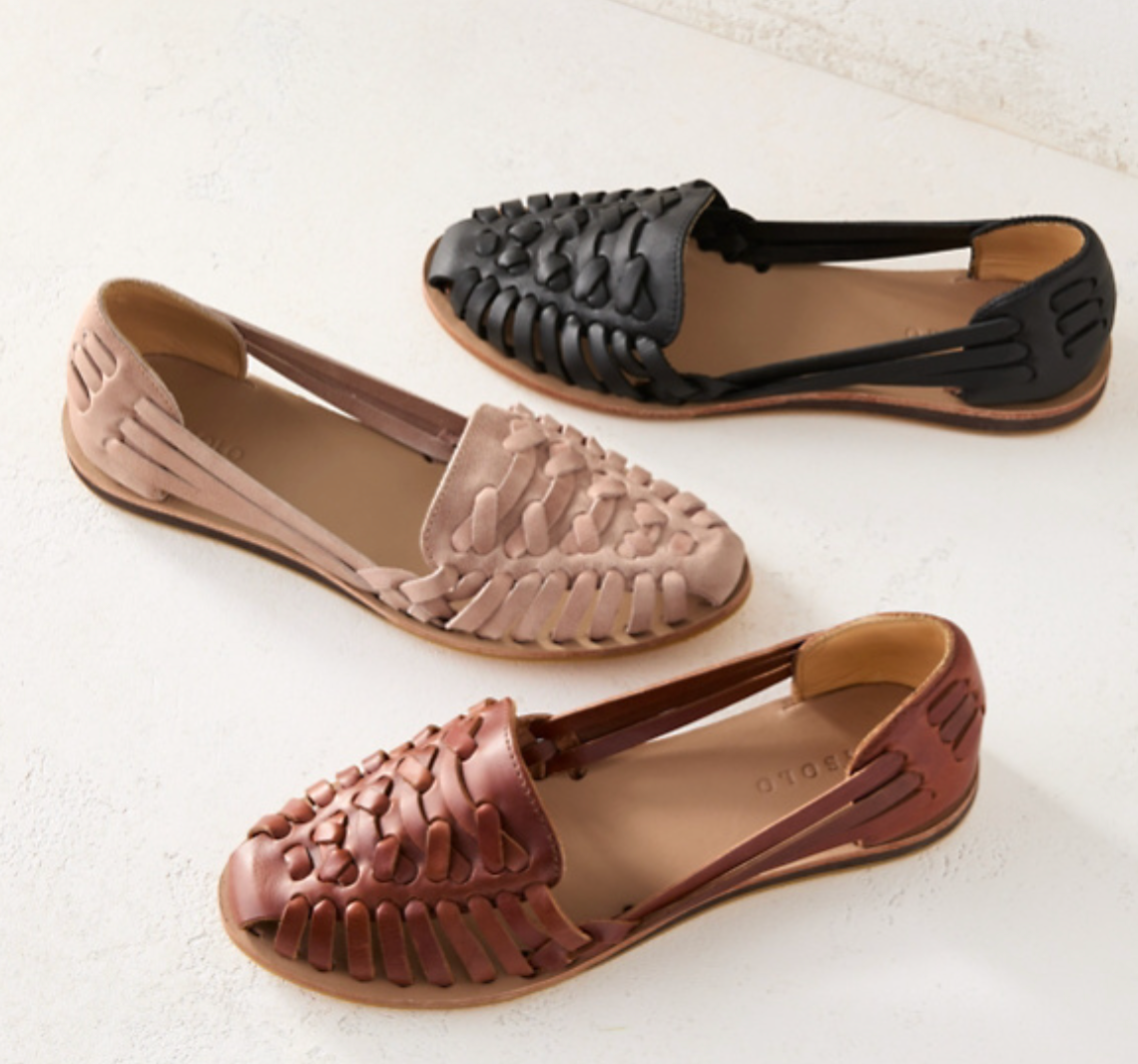 Kessoro handwoven slip-on comfort flats for women in Black, view 4