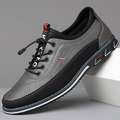 Men's cushioned comfort casual dress shoes in camel brown, chestnut tan or midnight black
