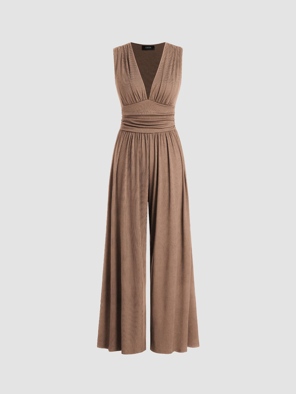 Kessoro women's sleeveless wide-leg jumpsuit in red, black, army green, camel and more colorways - women's one-pieces