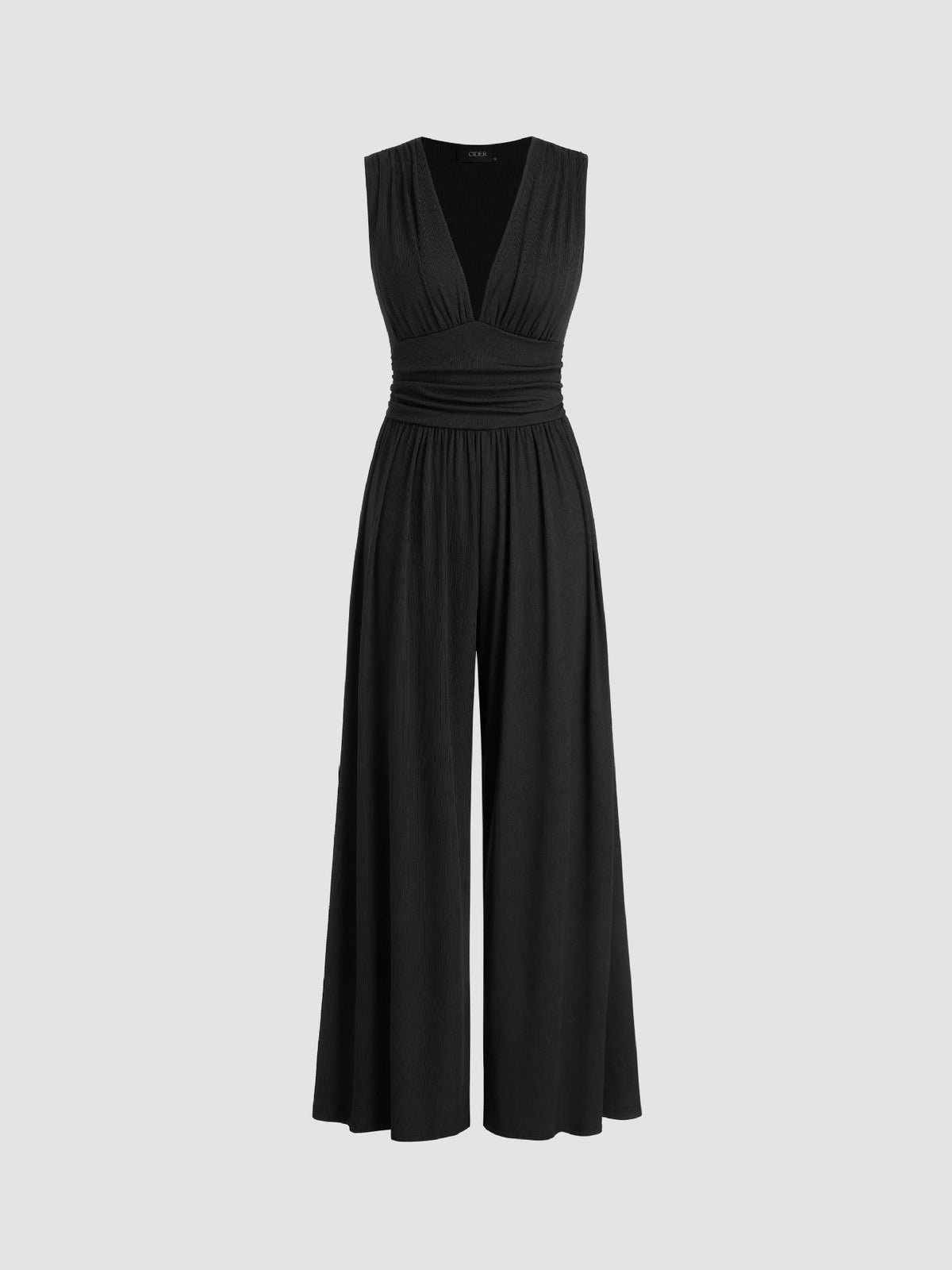 Kessoro women's sleeveless wide-leg jumpsuit in red, black, army green, camel and more colorways - women's one-pieces