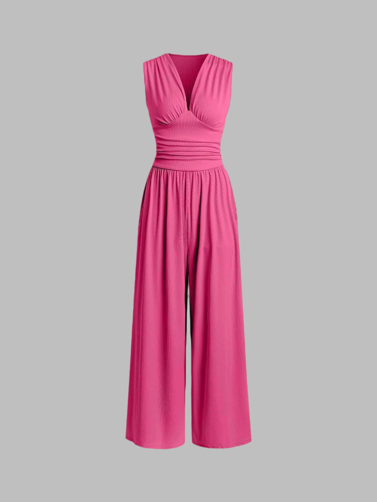 Kessoro women's sleeveless wide-leg jumpsuit in red, black, army green, camel and more colorways - women's one-pieces