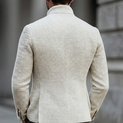 Kessoro Men's Single-Breasted Cotton-Blend Cardigan — view 5