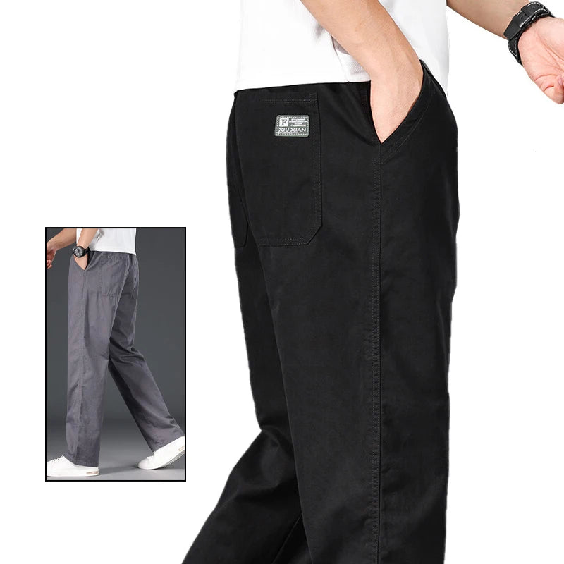 Kessoro Men's Straight-Leg Cotton Drawstring Sweatpants — view 6