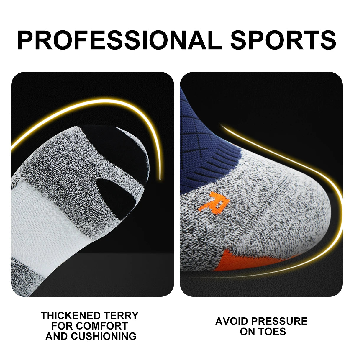 Kessoro Men's Breathable Cotton Blend Crew Socks — view 5