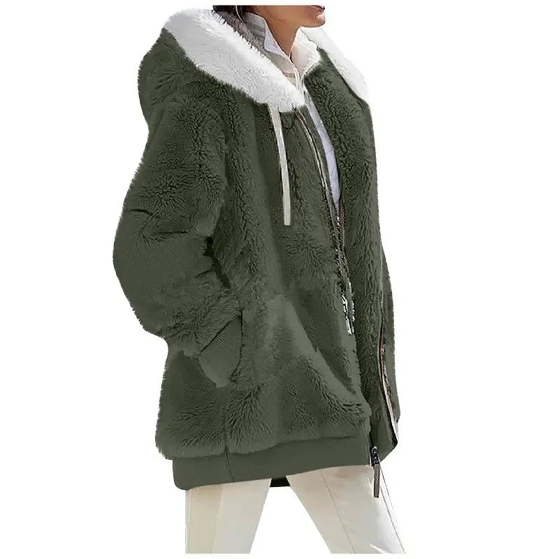 Kessoro Women's Fleece Casual Cashmere Jacket — view 9