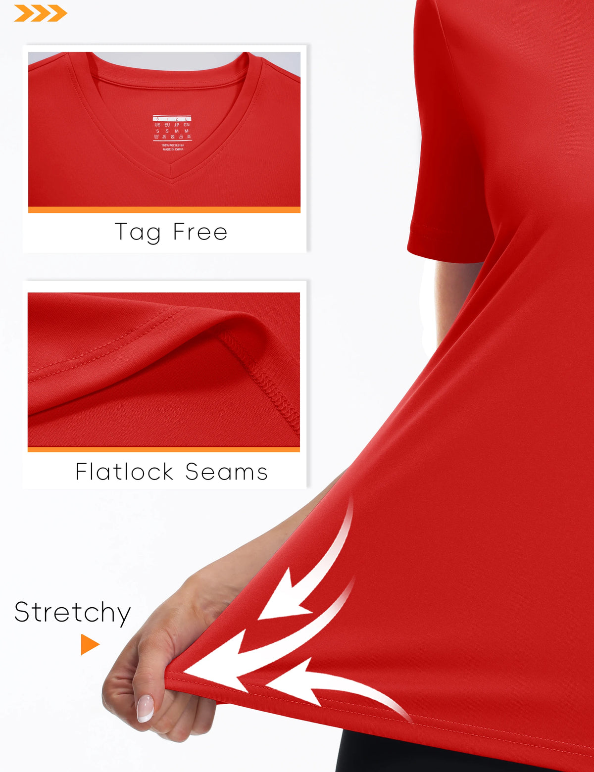 Kessoro Women's Quick-Dry V-Neck Sun Protection Tee — view 6
