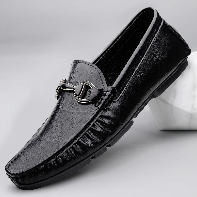 Kessoro Men's Breathable Leather Driving Loafers — view 7