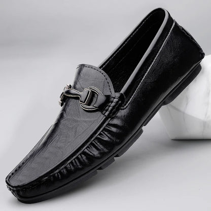 Kessoro Men's Breathable Leather Driving Loafers — view 7