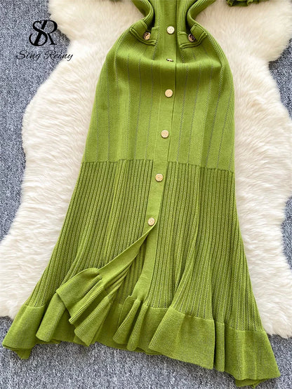 Kessoro Women's Solid Knit Sundress — view 10