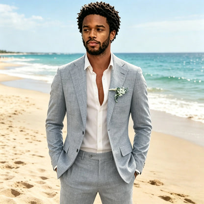 Kessoro Men's Business Linen 2-Piece Set — view 5