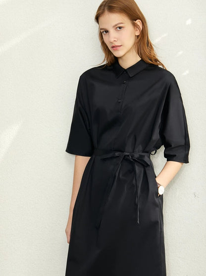Kessoro Women's Collared Short-Sleeve Shirt Dress — view 7