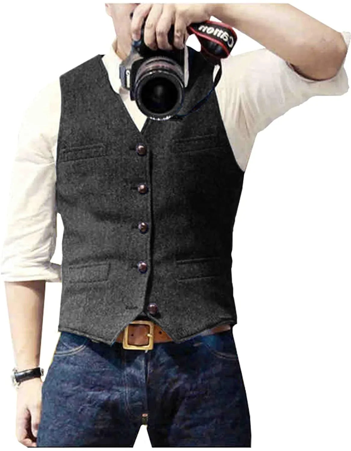 Kessoro men's tailored heritage formal waistcoat in navy, burgundy, black, grey and champagne