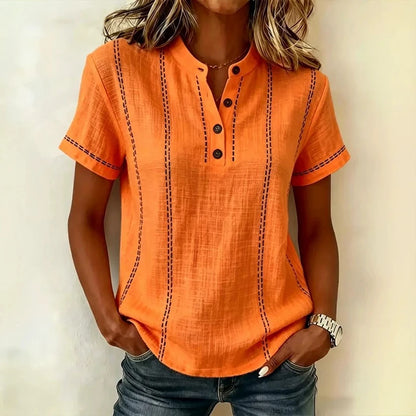 Kessoro Women's Casual Striped Blouse — view 7
