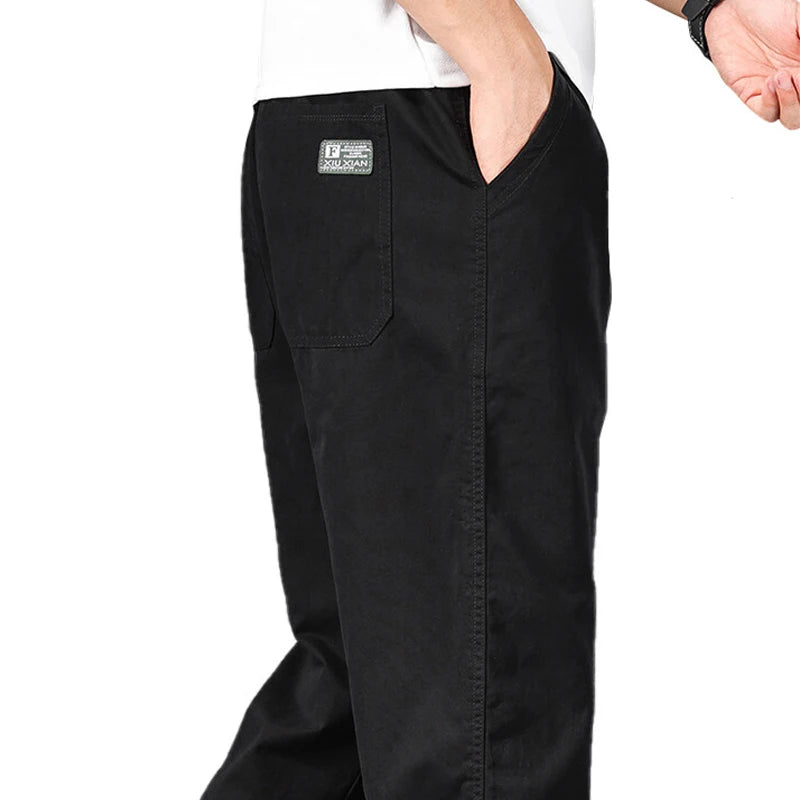 Kessoro Men's Straight-Leg Cotton Drawstring Sweatpants — view 4