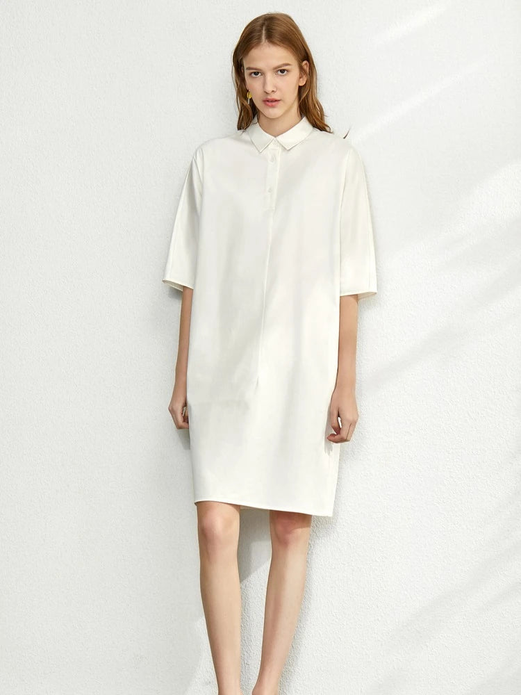 Kessoro Women's Collared Short-Sleeve Shirt Dress — view 4
