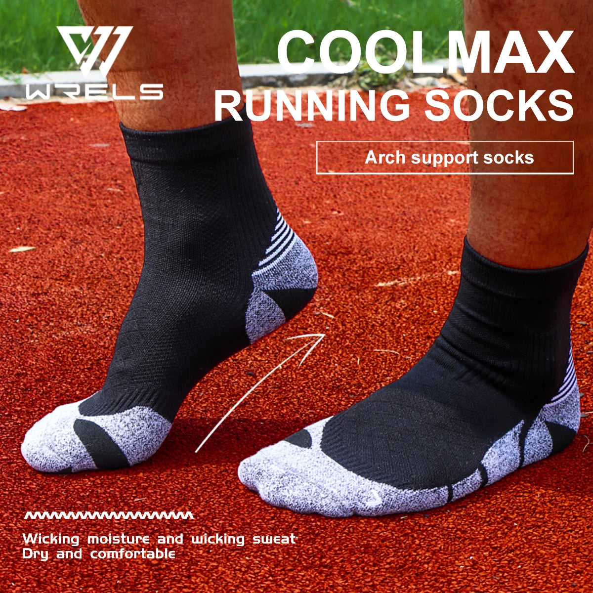 Kessoro Men's Breathable Cotton Blend Crew Socks — view 2