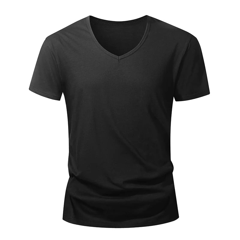 Men's short-sleeve cotton jersey T-shirt, front view
