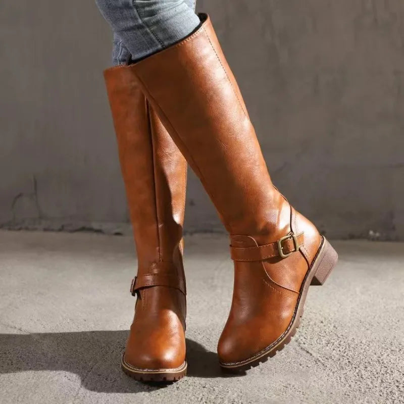 Kessoro Women's Chunky-Heel Over-the-Knee Riding Boots — view 5
