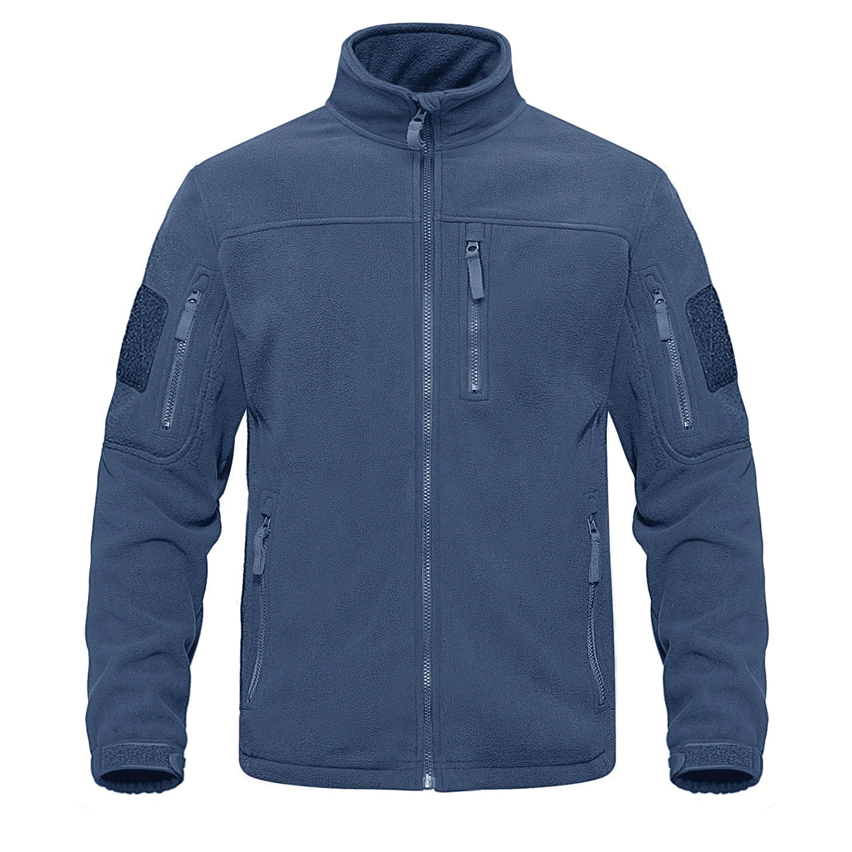 Men's zip-up thermal fleece hiking jacket, front view