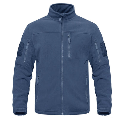 Men's zip-up thermal fleece hiking jacket, front view