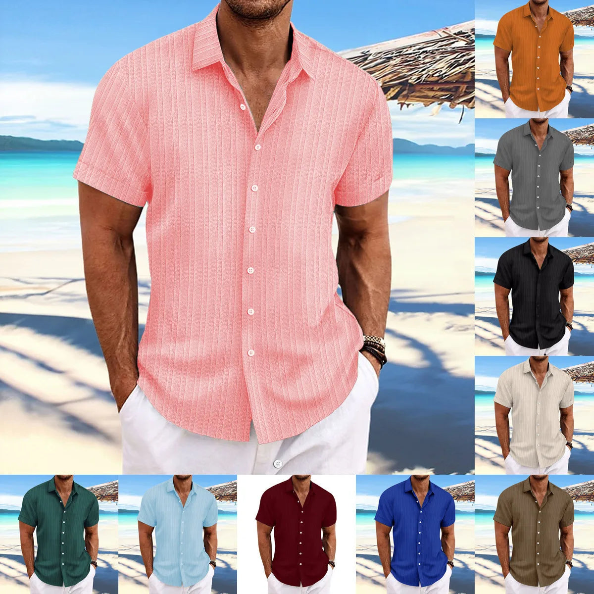 Kessoro Men's Lightweight Knit Open-Front Cardigan — view 2