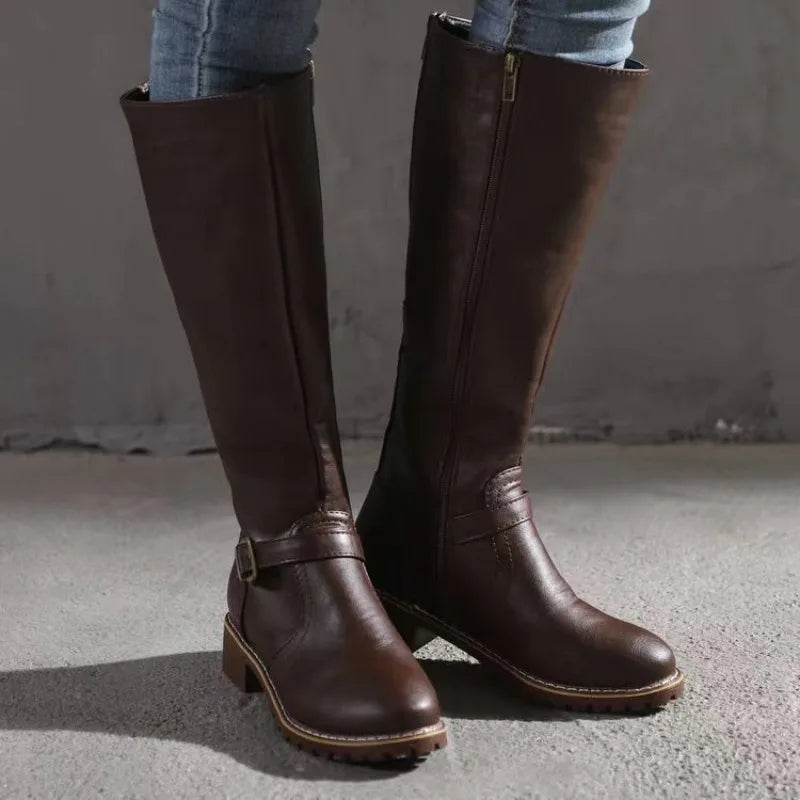 Kessoro Women's Chunky-Heel Over-the-Knee Riding Boots — view 3