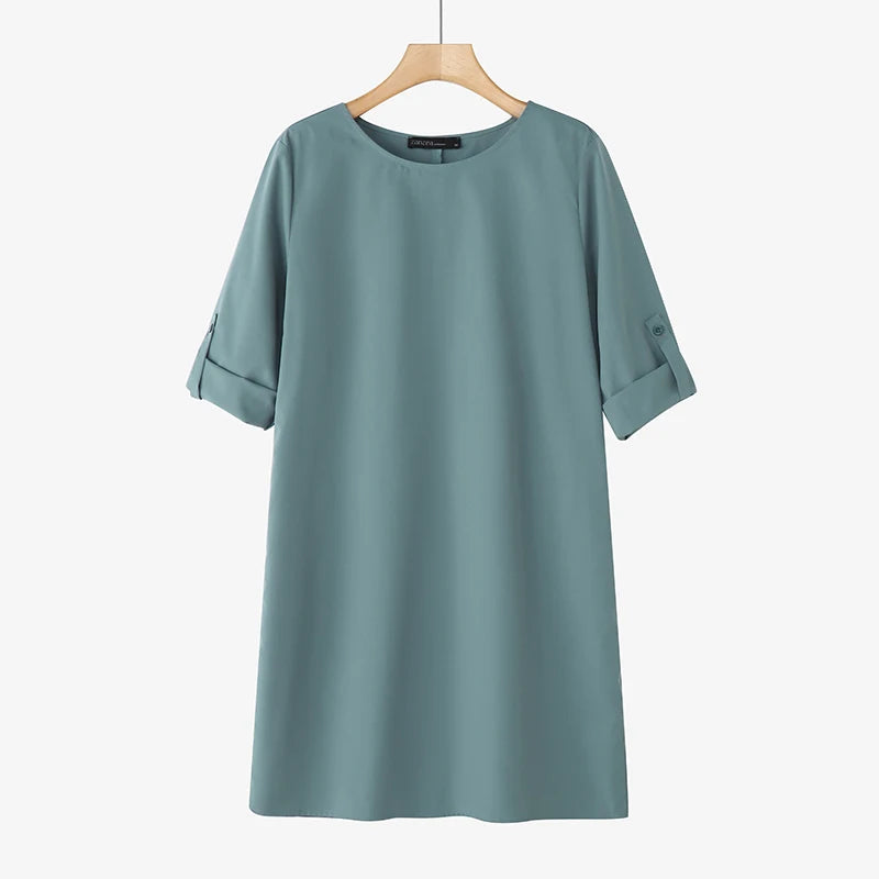 Kessoro Women's Casual Solid Sundress — view 9