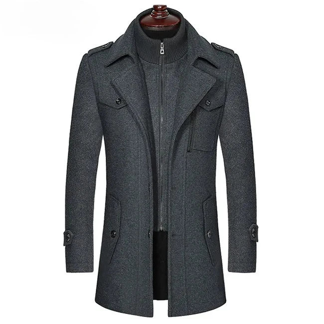 Kessoro Men's Woven Wool Blend Winter Jacket — view 4