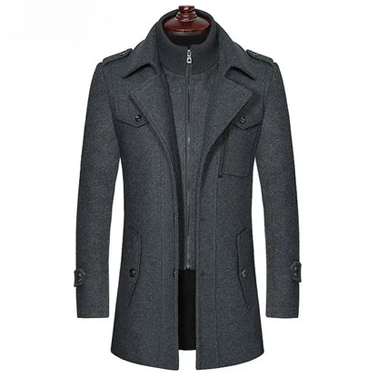 Kessoro Men's Woven Wool Blend Winter Jacket — view 4