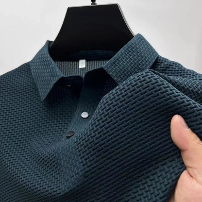 Kessoro Men's Short-Sleeve Knit Business Polo Shirt — view 11