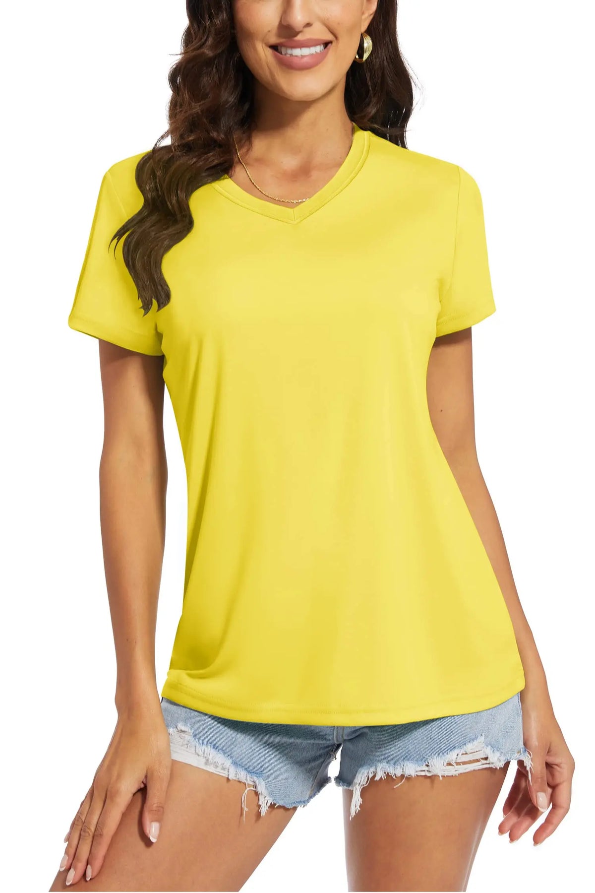 Kessoro Women's Quick-Dry V-Neck Sun Protection Tee — view 8