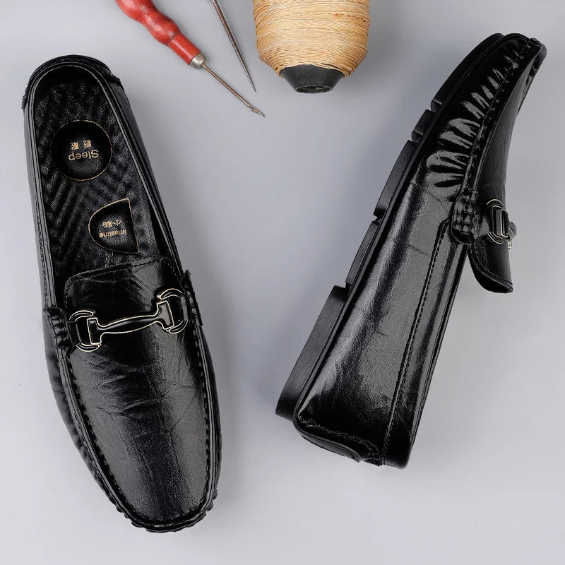 Kessoro Men's Breathable Leather Driving Loafers — view 6