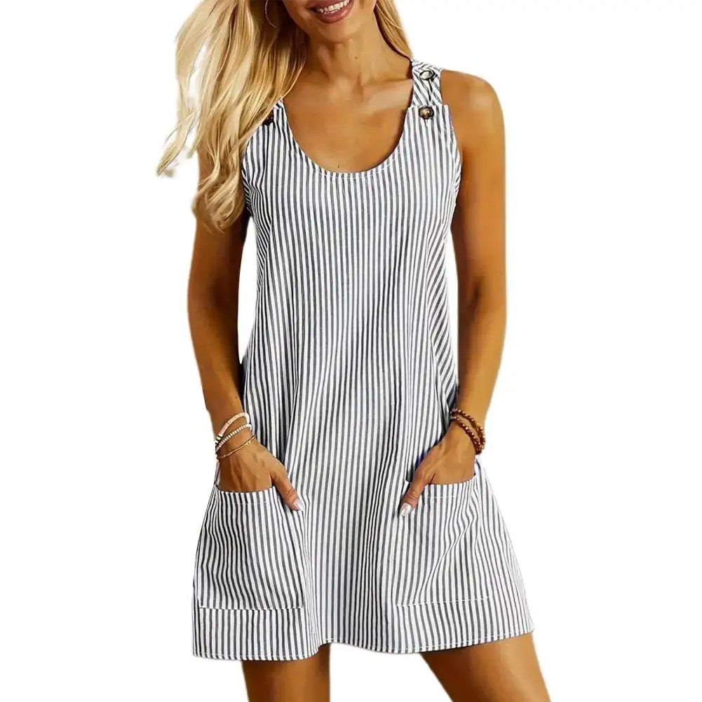 Kessoro Women's Striped Sleeveless Sundress — view 11