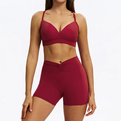 Women's long-sleeve 2-piece set, seated view