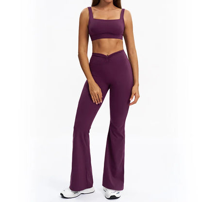 Women's long-sleeve 2-piece set, trousers back view
