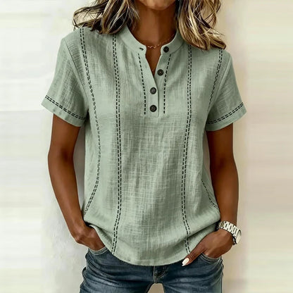 Kessoro Women's Casual Striped Blouse — view 6