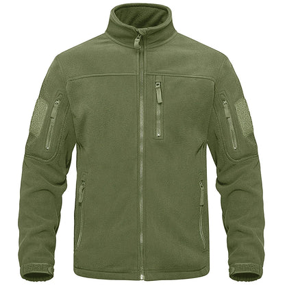 Men's zip-up thermal fleece hiking jacket, fleece texture detail