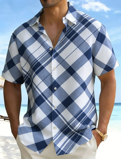 Kessoro Men's Short-Sleeve Button-Up Beach Shirt — view 5
