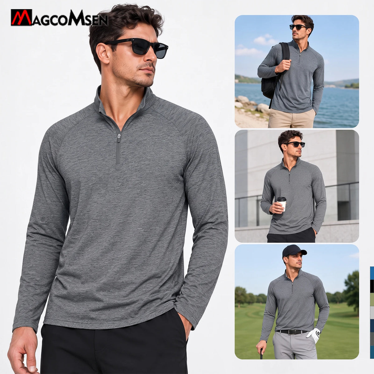 Kessoro Men's Lightweight Long-Sleeve Pullover — view 3