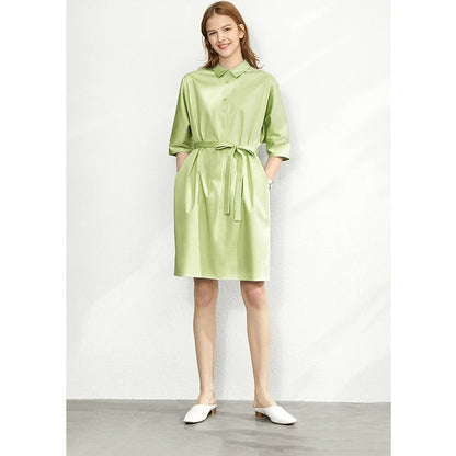 Kessoro Women's Collared Short-Sleeve Shirt Dress — view 12