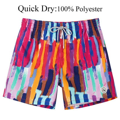 Men's quick-dry 4-way stretch swim trunks, size and fit reference