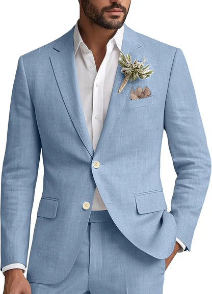 Kessoro Men's Classic Casual Linen Blazer — view 4