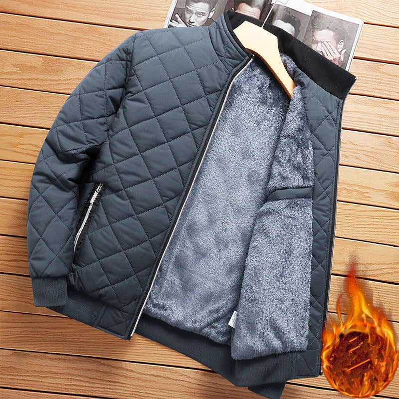 Kessoro Men's Slim-Fit Fleece Bomber Jacket — view 2