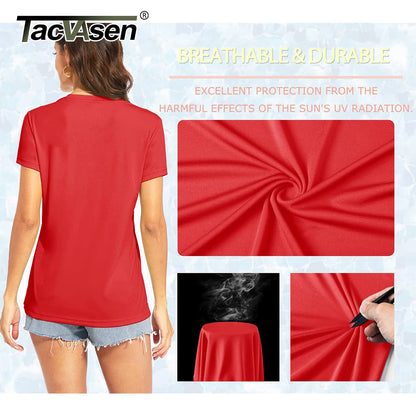 Kessoro Women's Quick-Dry V-Neck Sun Protection Tee — view 4