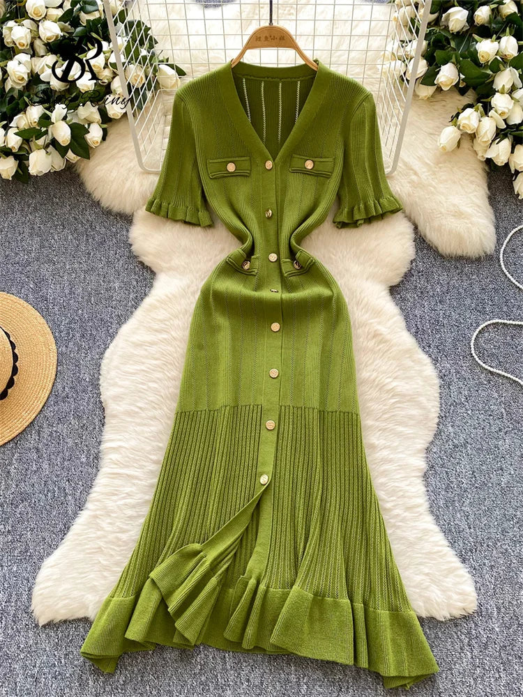 Kessoro Women's Solid Knit Sundress — view 2