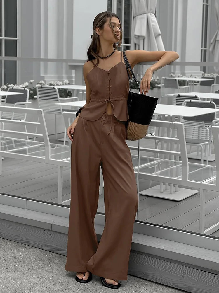 Kessoro Women's Solid 2-Piece Set — view 6