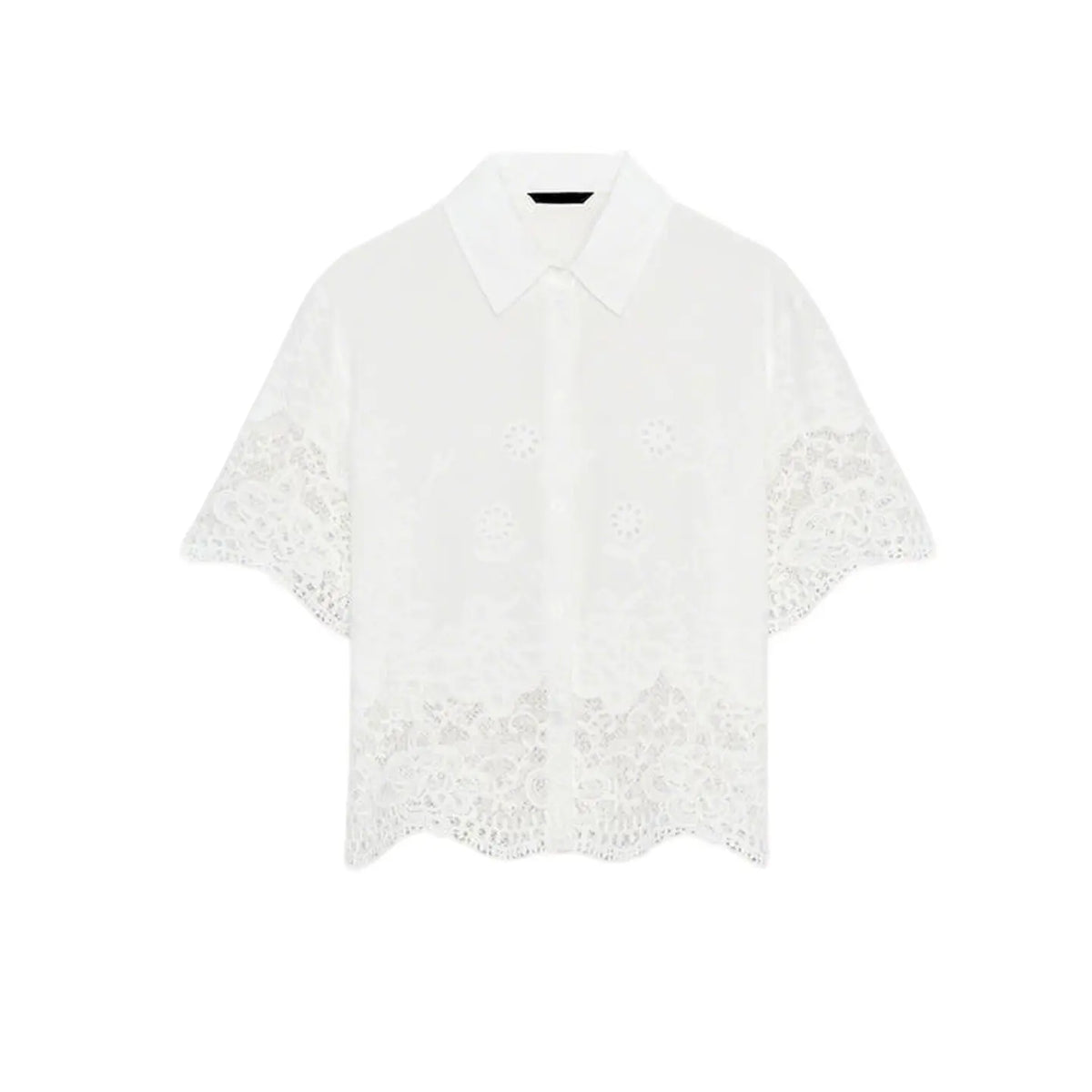 Kessoro Women's Embroidered Short-Sleeve Polyester Shirt — view 6
